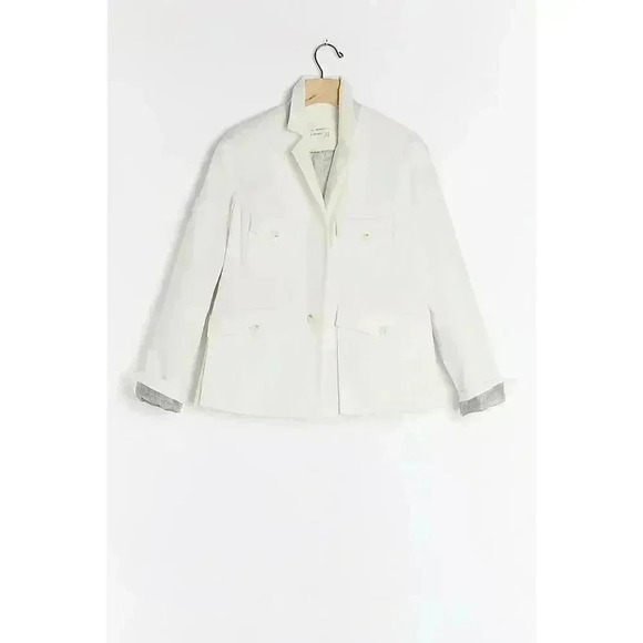 Anthropologie Neve Utility Jacket White Size 8 - Picture 2 of 16